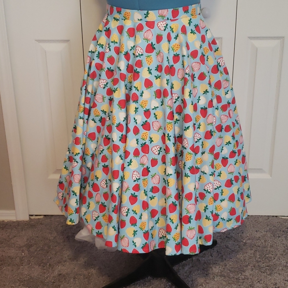 Strawberry Circle Skirt